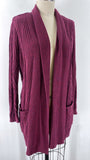 St. John's Bay Burgundy Cardigan, M Petite