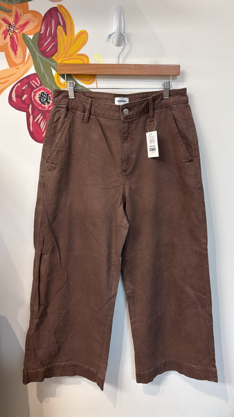 Sonoma Brown Wide Leg Jeans, 14