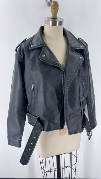 New Wild Fable Black Faux Leather Jacket, XS