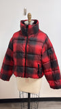Old Navy Red Plaid Water Resistant Jacket, XS