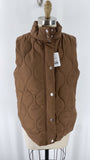Boutique Brown Snap & Zip Front Vest, S