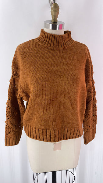 Skies Are Blue Brown Sweater, S