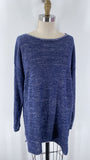 Eileen Fisher Blue Organic Cotton/Linen Top, M