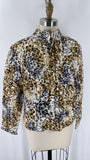 Ruby Rd Animal Print Zip Front Jacket, L