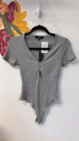 New Lulus Gray Bodysuit, M