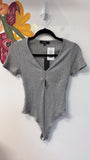 New Lulus Gray Bodysuit, M