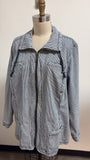 CJ Banks Blue Stripe Jacket, 3X