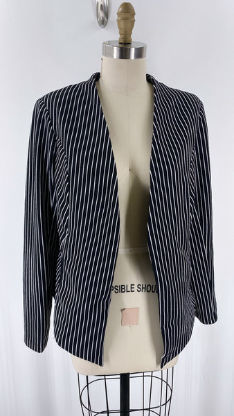 BCBGeneration Black Stripe Blazer Jacket, L