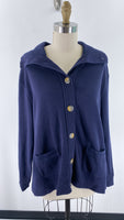 Karen Scott Blue Cardigan, XL