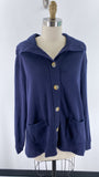 Karen Scott Blue Cardigan, XL