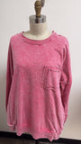 Zenana Pink Sweatshirt, 1X