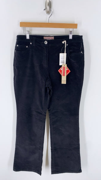 New Khakis & Co Black Corduroy Jeans, 12