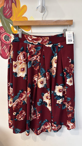 Haute Monde Burgundy Skirt, XL