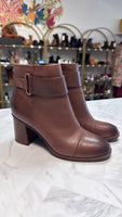 Korks Brown Leather Boots, 6.5