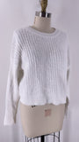 Hippie Rose White Sweater, L