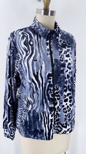 Leo & Nicole Blue Jacket, L Petite