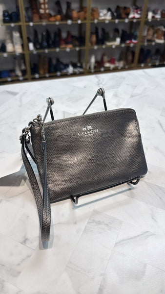 Coach Gray Wristlet, 6"x4"