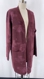 Nine West Metallic Burgundy Cardigan, XXL