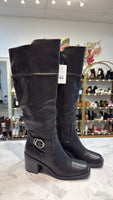 Bare Traps Black Faux Leather Melody Boots, 10
