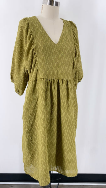 Ophelia Roe Green Pocket Dress, L