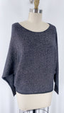 Tahari Metallic Black Sweater, M