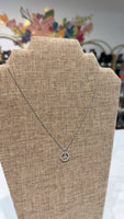 Touchstone Crystal Make Peace Silver Necklace, 16"-18"