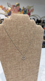 Touchstone Crystal Make Peace Silver Necklace, 16"-18"