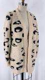 Amaryllis Animal Print Cardigan, XS