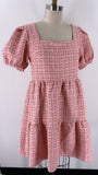 New Simply Southern Pink Tweed Dress, M
