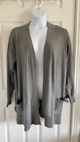 New Leo & Nicole Gray Cardigan, 1X