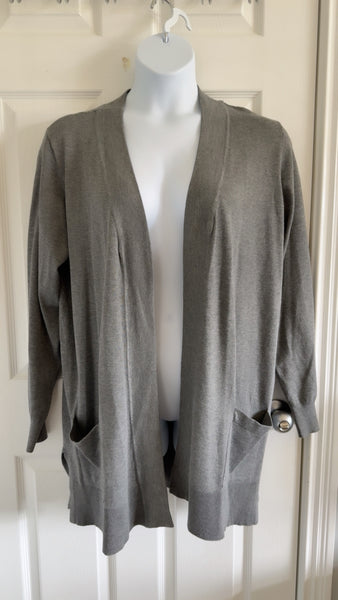 New Leo & Nicole Gray Cardigan, 1X