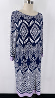 New Croft & Barrow Blue Print Dress, XL