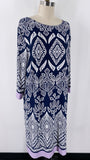 New Croft & Barrow Blue Print Dress, XL