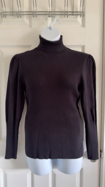 Worthington Black Turtleneck Rib Knit Sweater, XL