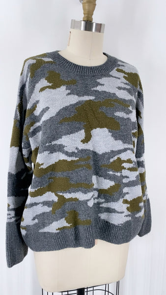 Vince Camuto Camo Sweater, L
