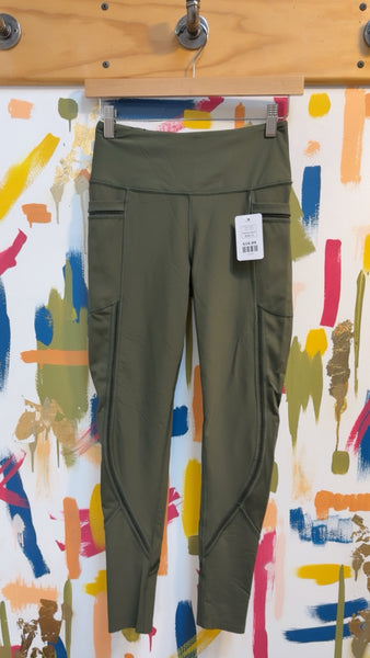 Victoria Sport Green Pocket Leggings, S