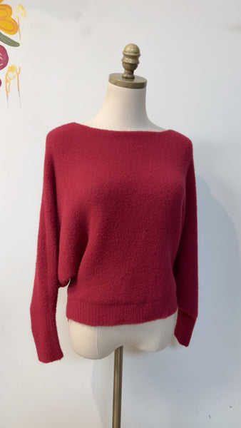 She + Sky Cropped Sweater, S