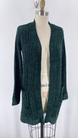 New Matty M Green Chenille Cardigan, S