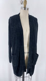 New Matty M Black Chenille Cardigan, S