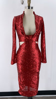 Asos Red Sequin Dress, 4