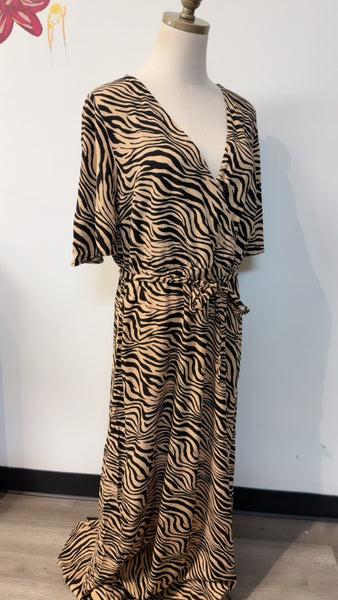 INC Animal Print Belted Dress, L
