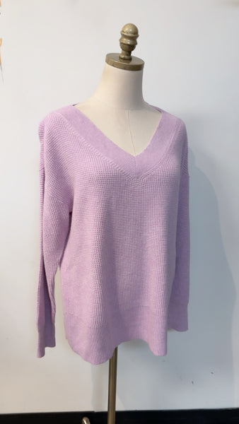Chaps Purple Sweater, L