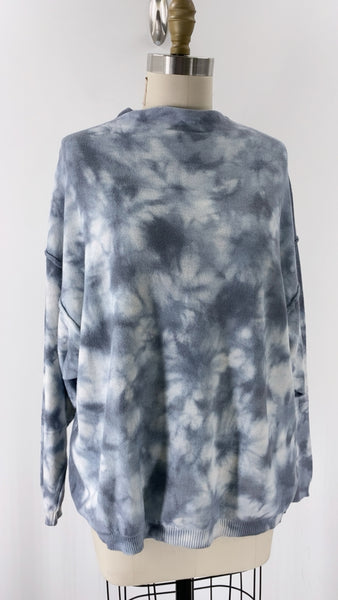 Mustard Seed Blue Tie Dye Sweater, M