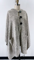 New Le Moda Marled Gray Cardigan, One Size