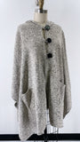New Le Moda Marled Gray Cardigan, One Size