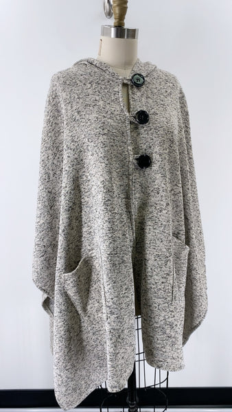 New Le Moda Marled Gray Cardigan, One Size
