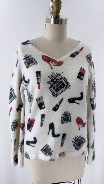 Tricotto White Sweater, M