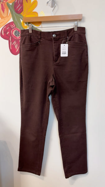 Christopher & Banks Brown Signature Slimming Jeans, 10