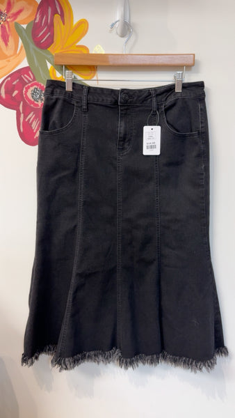 Cato Black Denim Skirt, 12