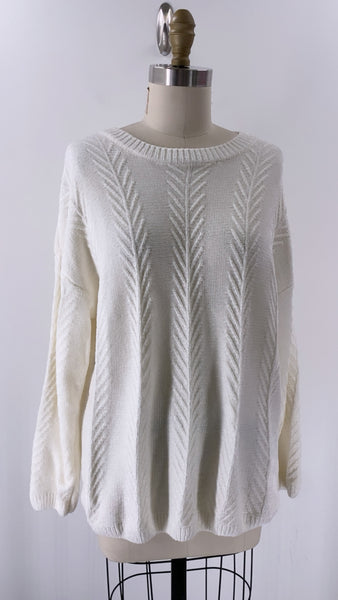New Orvis Cream Chenille Sweater, XL